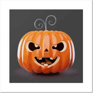 Halloween pumpkin Posters and Art